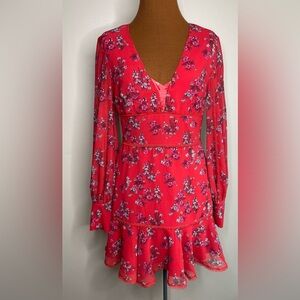 Keepsake The Label Heart And Soul Long Sleeve Mini Dress Size Small